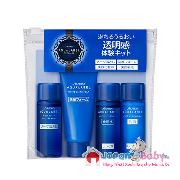 set-shiseido-aqualabel-mini-xanh