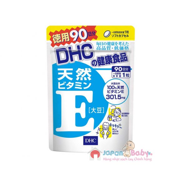 Viên uống bổ sung Vitamin E DHC Nhật Bản 90 ngày 00